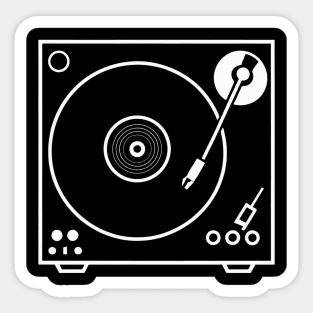 Space DJ T-Shirt - Solar System Retro Turntable EDM Sticker